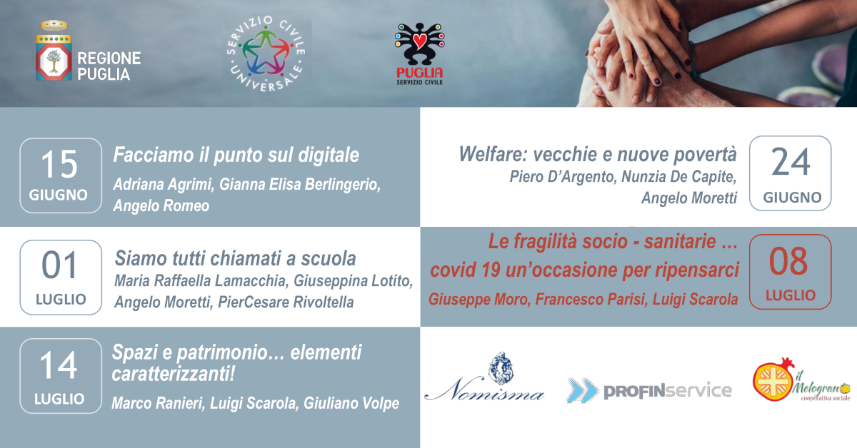 Banner Le fragilità socio – sanitarie… COVID-19 un’occasione per ripensarci