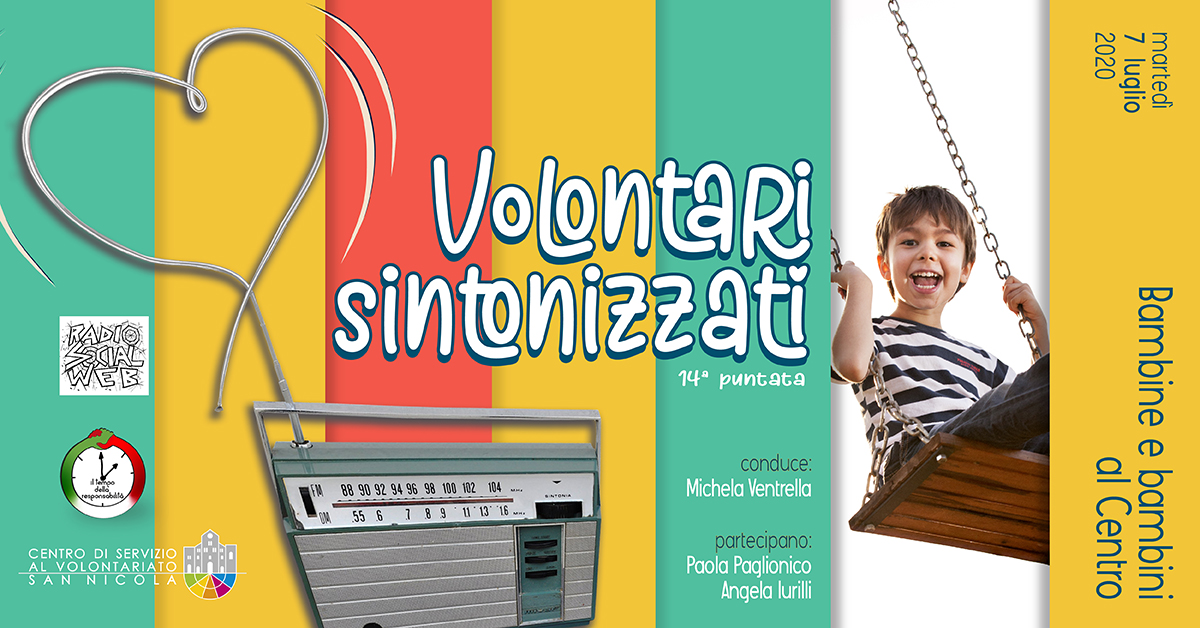 Banner Volontari sintonizzati - Bambini al centro - CSV San Nicola