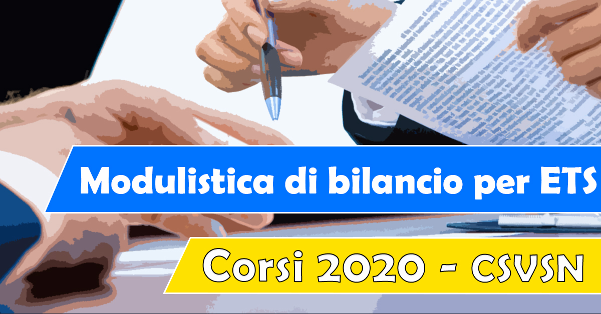 Banner Modulistica di bilancio per Enti del Terzo Settore
