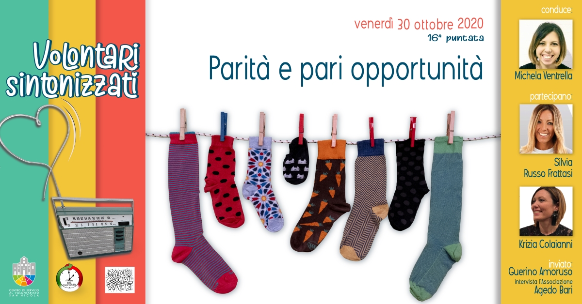 Banner Volontari sintonizzati- Parità e pari opportunità