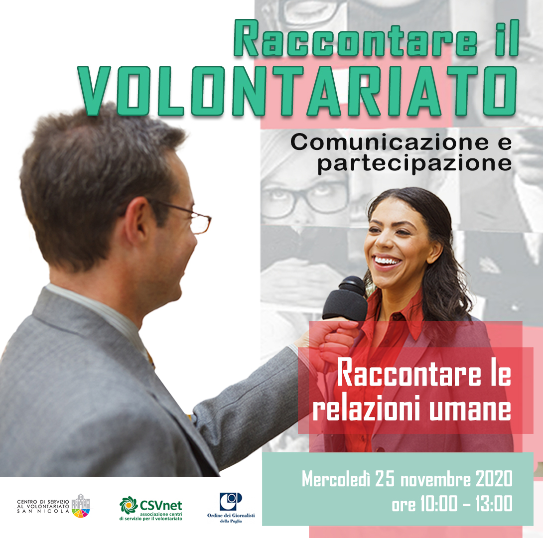 Cittadini, volontariato e relazioni umane: il racconto dei media 25 novembre