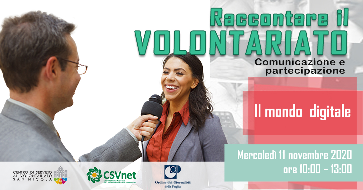 BANNER RACCONTARE IL VOLONTARIATO Il mondo digitale 1200 X 628