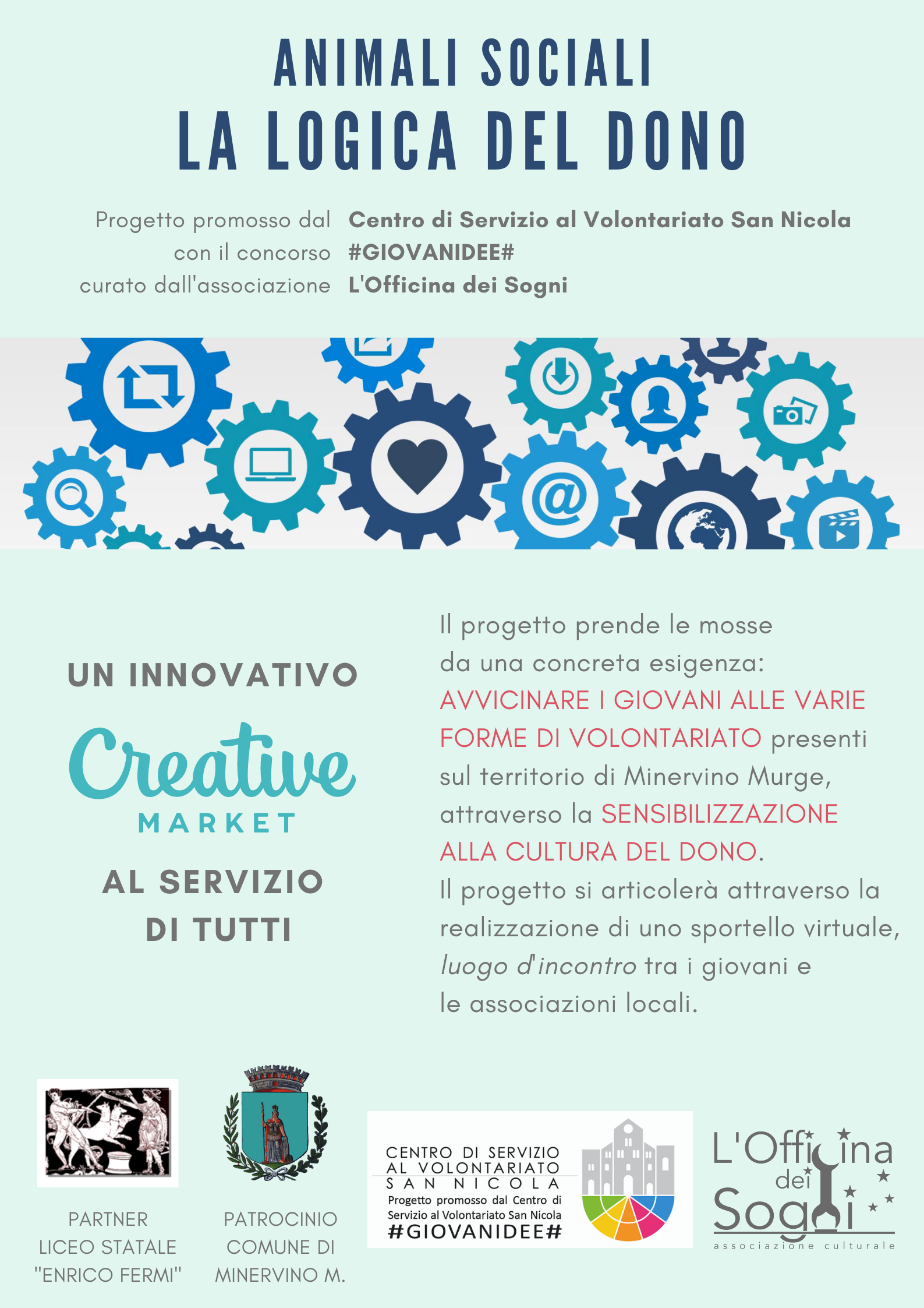 Locandina-Animali-sociali-la-logica-del-dono-Officina-dei-Sogni-CSV-San-Nicola-GIOVANIDEE