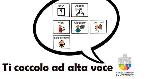 Banner Ti coccolo ad alta voce - logoterapia per bambini - CSV San Nicola