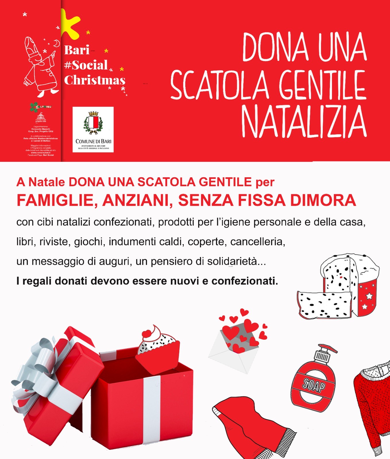 Locandina Dona-una-scatola-gentile-natalizia-Comune-di-BARI-2020