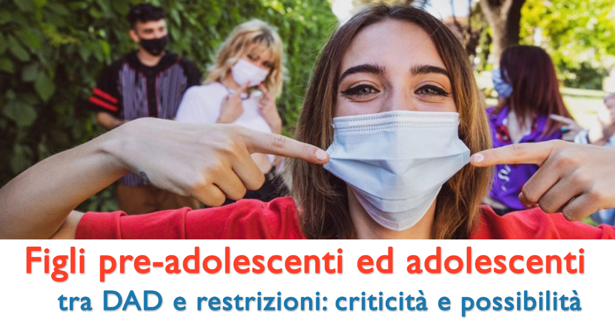 Venerdì 15 Gennaio 2021, alle ore 19:15, il Centro di Aiuto alla Vita - Mola di Bari ODV organizza la videoconferenza “Figli pre-adolescenti e adolescenti tra DAD e restrizioni: criticità e possibilità”, un momento di comprensione e confronto sulle sfide che quotidianamente le nostre famiglie sono chiamate a vivere e ad affrontare in uno scenario inedito come quello attuale. Intervengono: Mauro La Grasta, responsabile Servizi Socio-Culturali del Comune di Mola di Bari Giuseppe Mazzotta, pedagogista e responsabile del Centro Pedagogico Eryma di Mola di Bari Francesco Spilotros, docente e referente del CAV Mola di Bari OdV “Solo attraverso il confronto franco e sincero tra le famiglie – spiega Francesco Spilotros – tutti insieme possiamo immaginare soluzioni e strategie utili a vincere le sfide del tempo presente”. Per intervenire alla videoconferenza bisogna registrarsi al seguente link: https://forms.gle/VYNkGmFCf7tkZYoc8 Tutti gli altri possono seguire l’incontro in diretta streaming su Facebook (https://www.facebook.com/cavmoladibari) e YouTube (https://www.youtube.com/channel/UCMJf4nHH6s8i5wYAnM4L-OQ). L’iniziativa rientra nel Progetto GEC - Generare Figli, Educare persone, Costruire Futuro che, dopo lo stop imposto dalle restrizioni anti-Covid19, riparte per concentrarsi sulle problematiche che vivono le famiglie nel 2021.