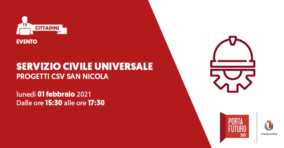 Banner workshop Servizio Civile Centro di Servizio al Volontariato San Nicola