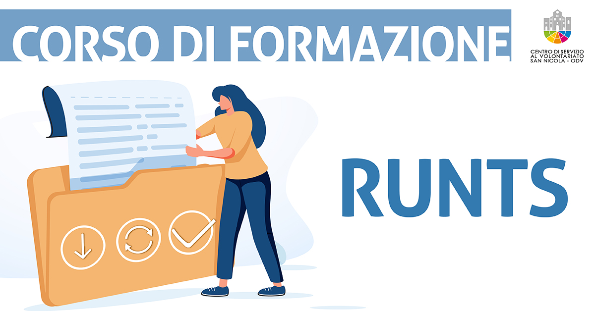 Banner corso formazione RUNTS CSV San Nicola 2021