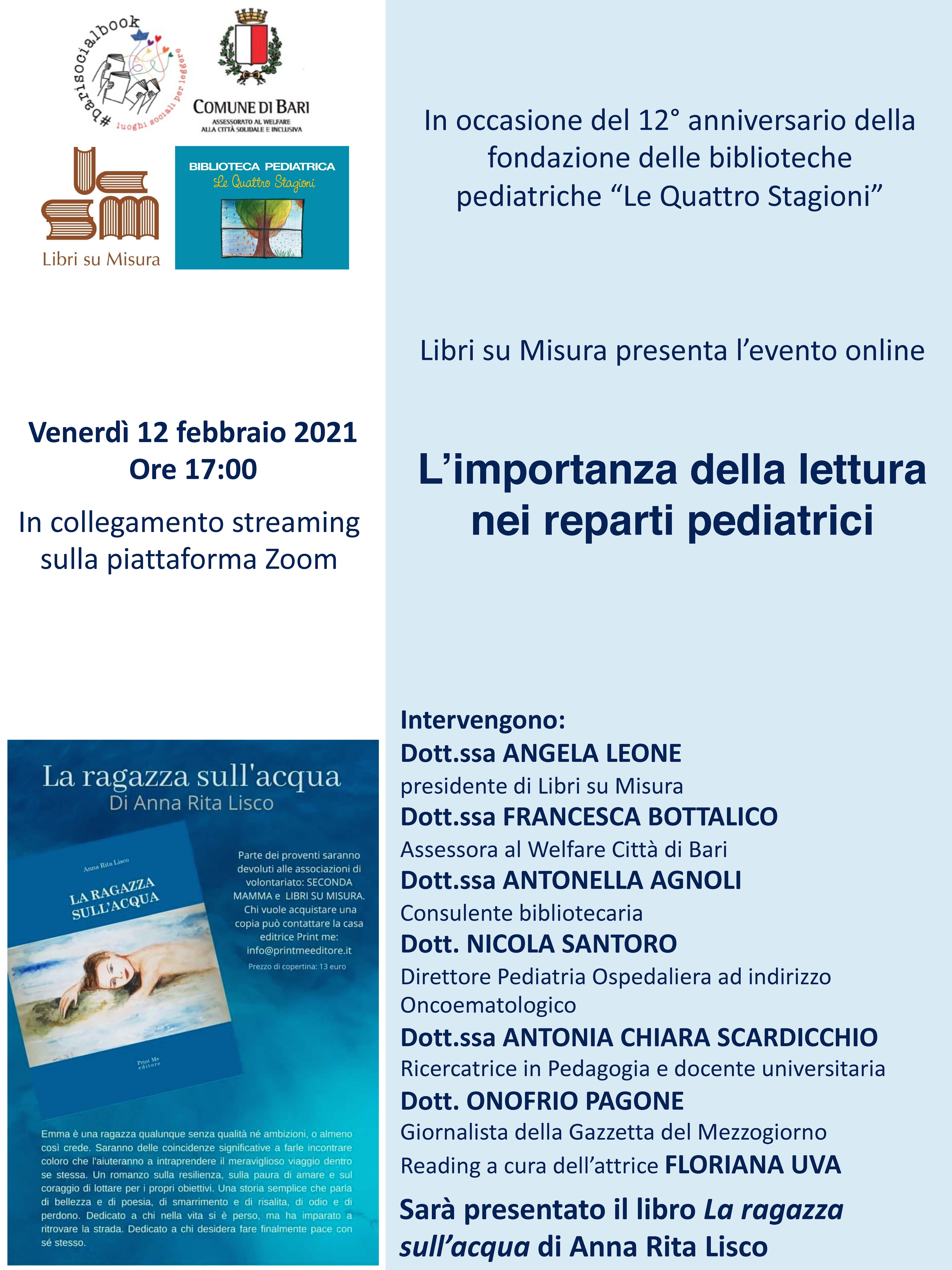 Locandina L'importanza-della-lettura-nei-reparti-pediatrici-Libri-su-misura-2021