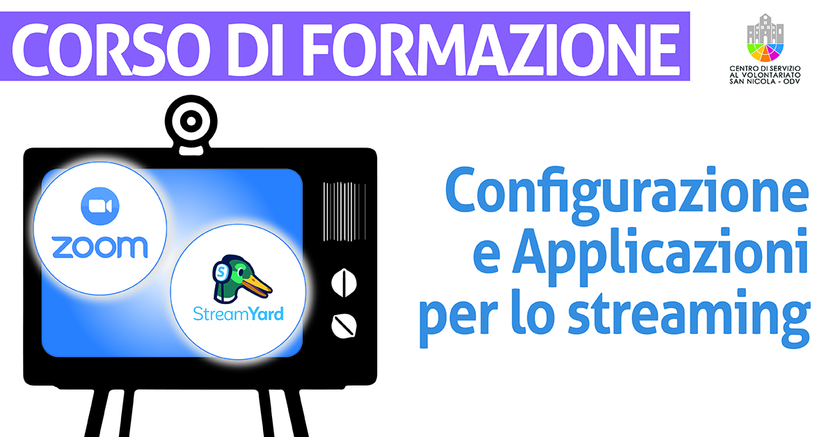 Banner corso di formazione Configurazione e applicazioni per lo streaming CSV San Nicola 2021