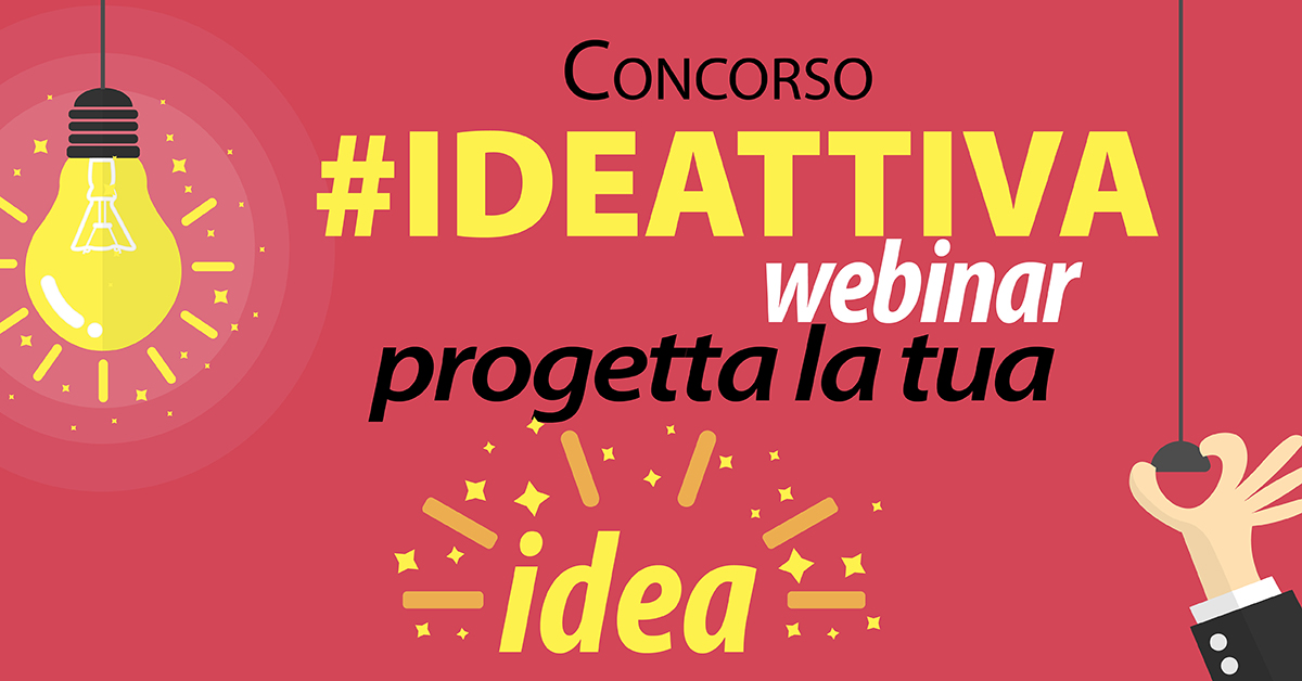 Banner webinar sul concorso #IDEATTIVA 15 marzo CSV San Nicola