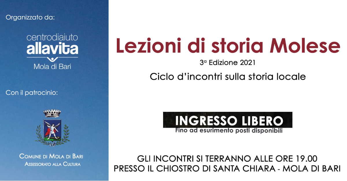 Banner-Lezioni-di-Storia-Molese-Centro-di-Aiuto-alla-Vita-Mola-di-Bari-2021