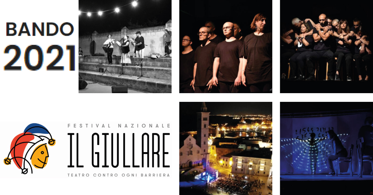 Banner Bando-de-Il-Giullare-Festival-nazionale-del-teatro-contro-ogni-barriera-2021