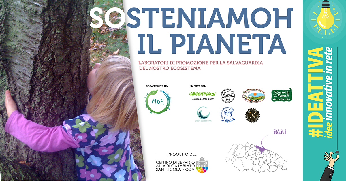 Banner SosteniaMOH il pianeta IDEATTIVA 2021 CSV San Nicola - MOH