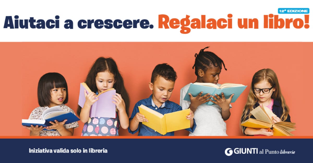 Banner Aiutaci a crescere Regalaci un Libro 2021 Giunti al Punto Bari Japigia CSV San Nicola