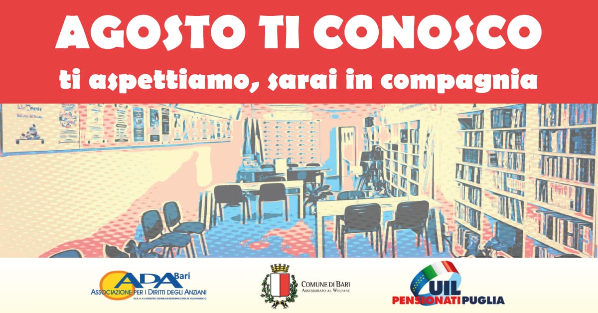 Banner Agosto ti conosco ADA Bari 2021