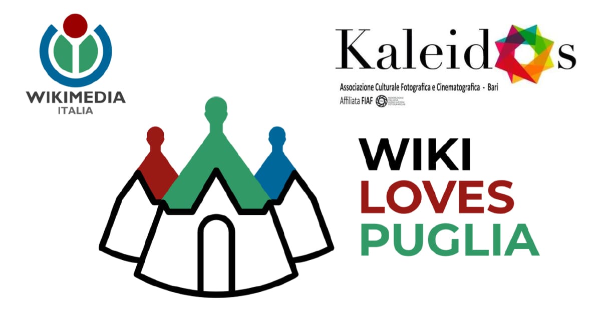 Banner Wiki Loves Puglia Wikimedia Italia Kaleidos Bari
