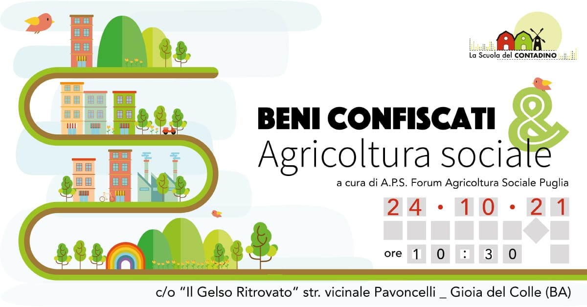 Banner Beni confiscati & Agricoltura Sociale Forum di Agricoltura Sociale Puglia