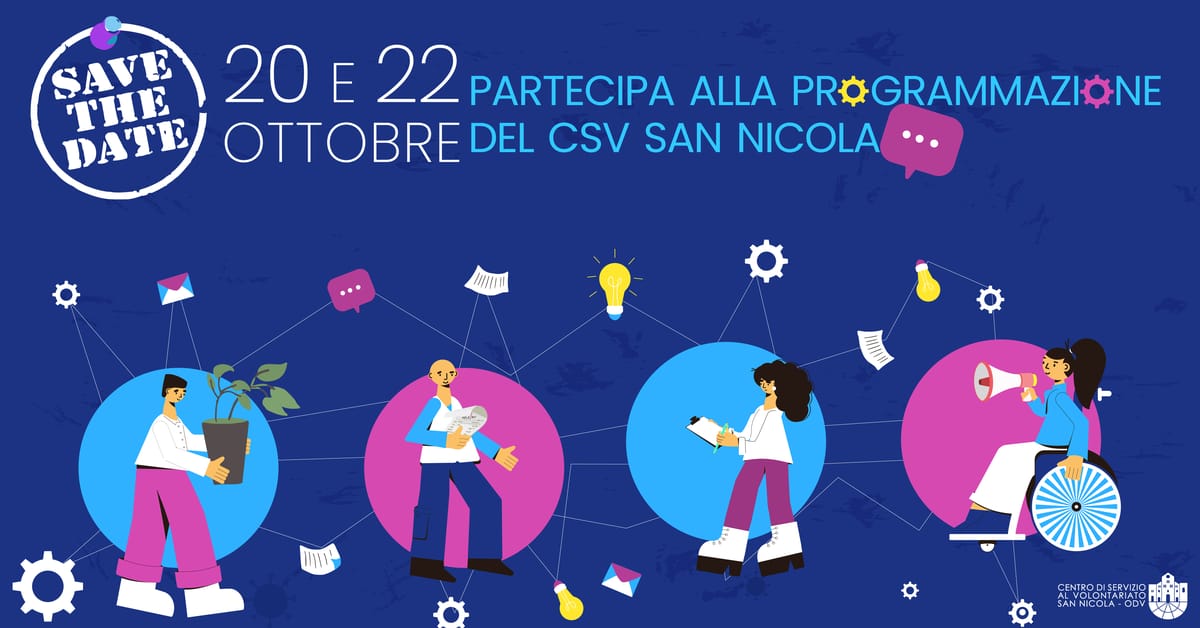 Banner Programmazione partecipata 2022 enti Terzo settore CSV San Nicola