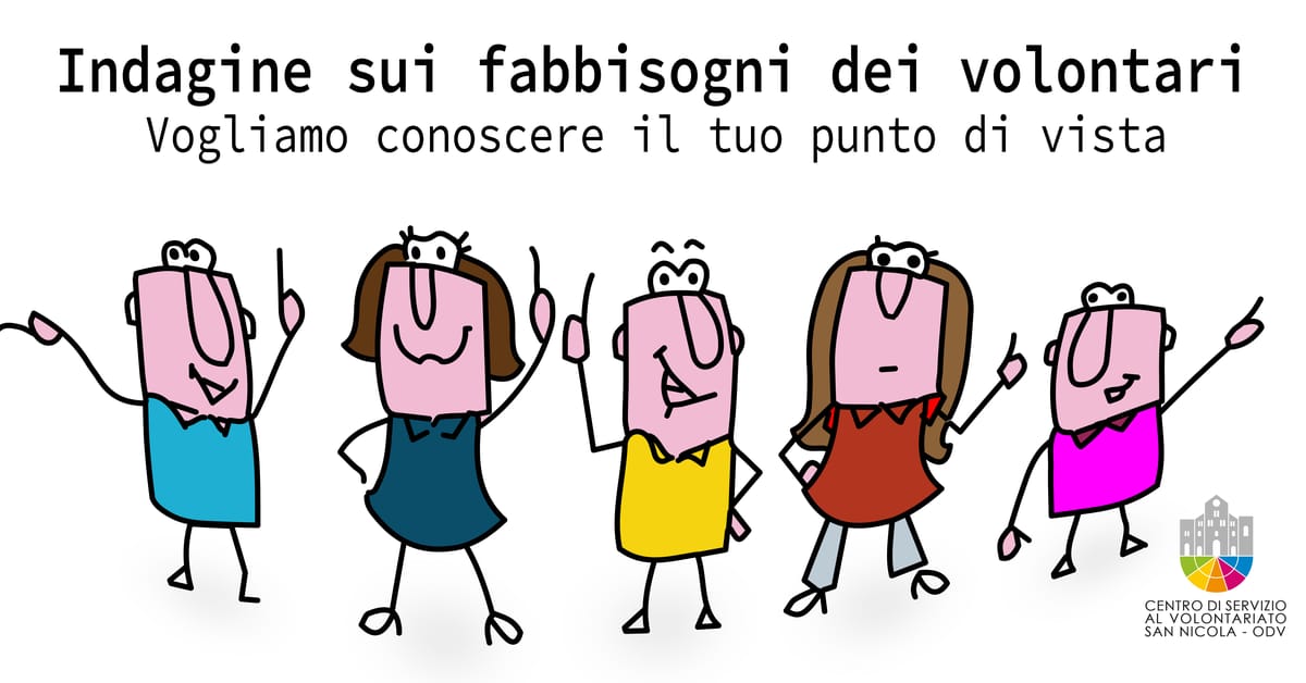 Banner Rilevazione dei bisogni degli enti del Terzo settore 2022 CSV San Nicola