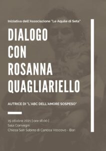 Locandina ABC amore sospeso Dialogo con Rosanna Quagliariello Le Aquile di Seta APS