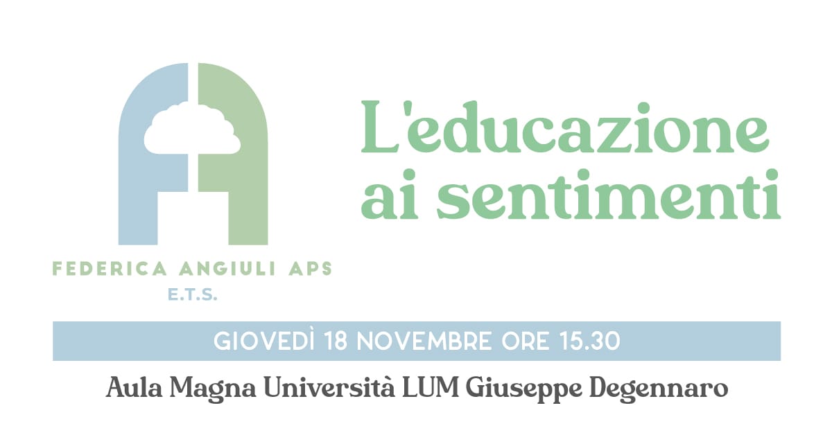 Banner incontro L'educazione ai sentimenti Federica Angiuli APS 2021