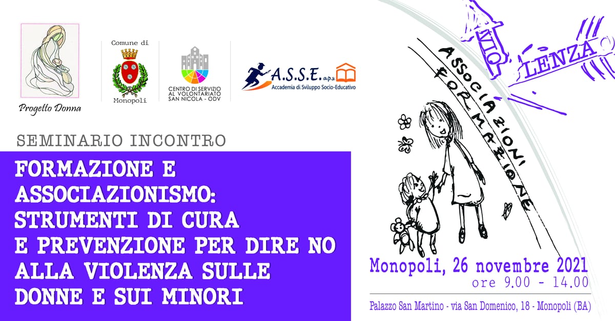 Banner strumenti di cura e prevenzione per dire no alla violenza su donne e minori Progetto donna