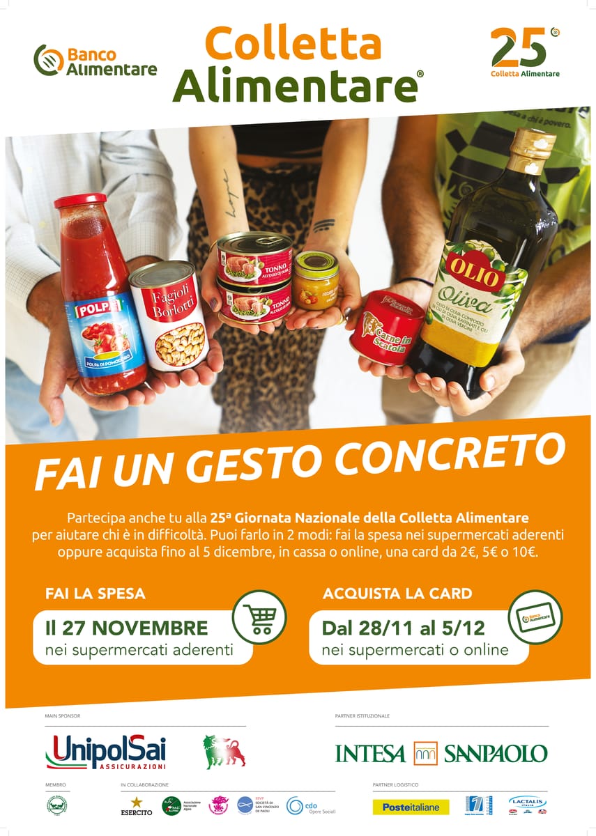 Locandina 25 Giornata Nazionale Colletta Alimentare Banco Alimentare 2021