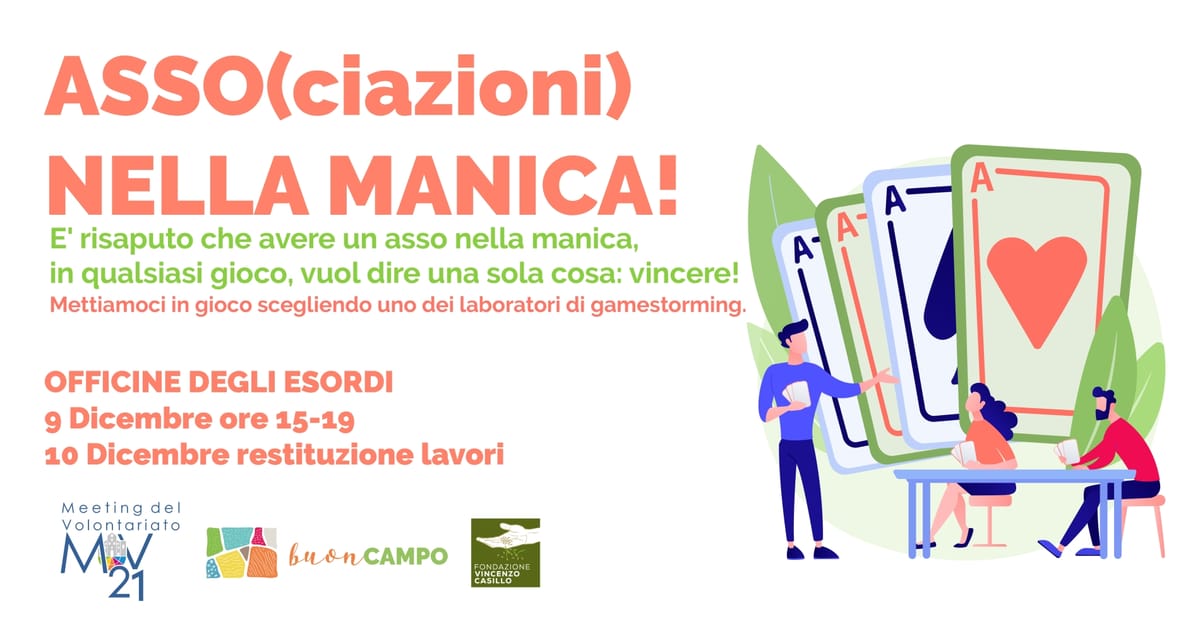Banner ASSO(ciazioni) nella manica! Meeting del Volontariato 2021 Buon Campo Fondazione Casillo