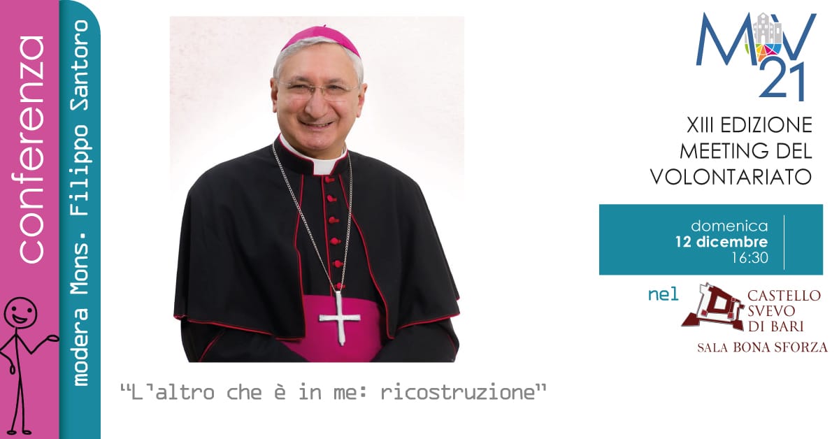 Banner Castello Svevo L’altro che è in me ricostruzione - Meeting del Volontariato 2021-