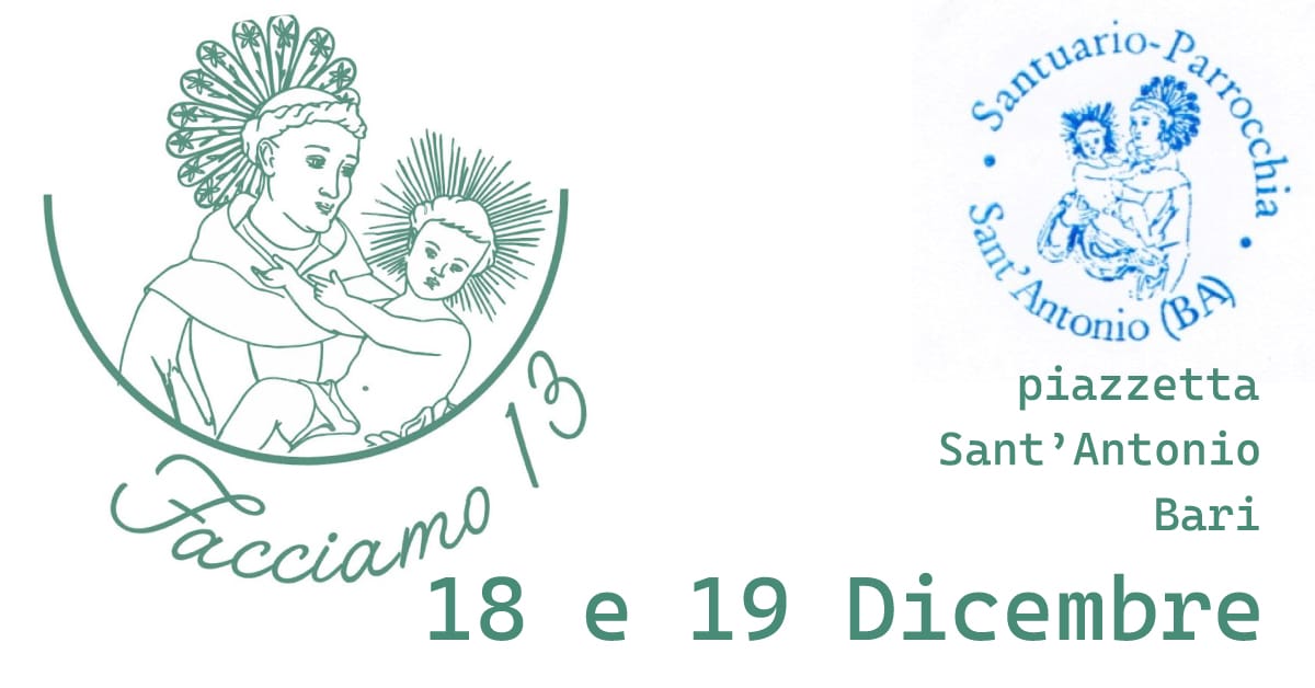 Banner Facciamo 13 facendoci dono Parrocchia Sant'Antonio Bari 2021
