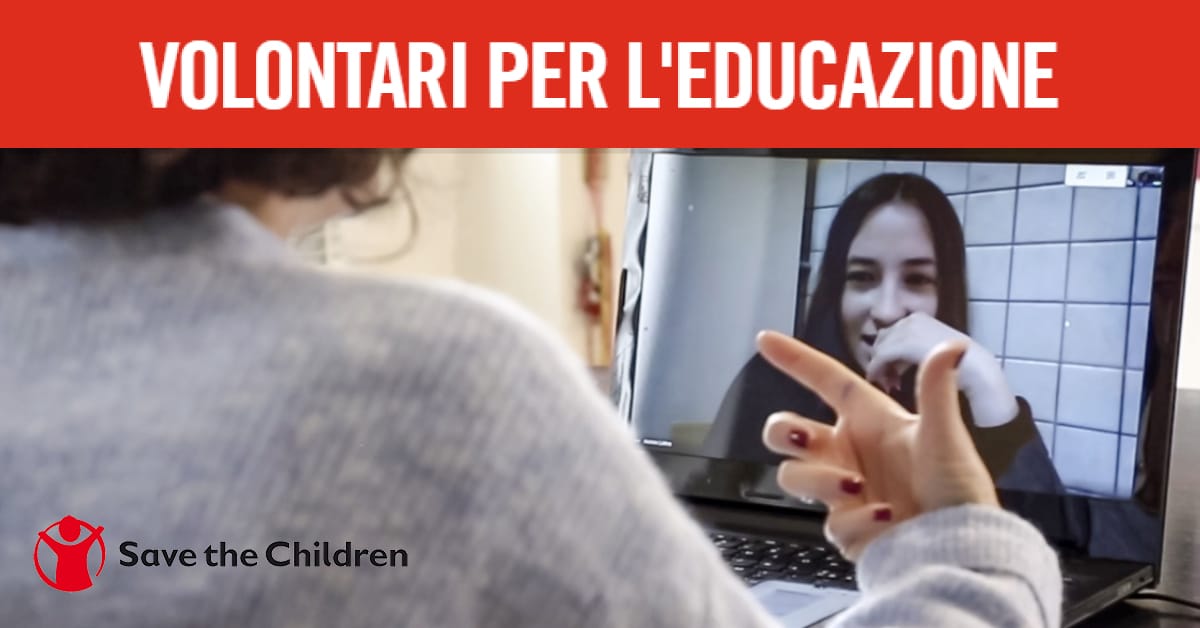 Banner Progetto Volontari per l'Educazione Save the Children 2022