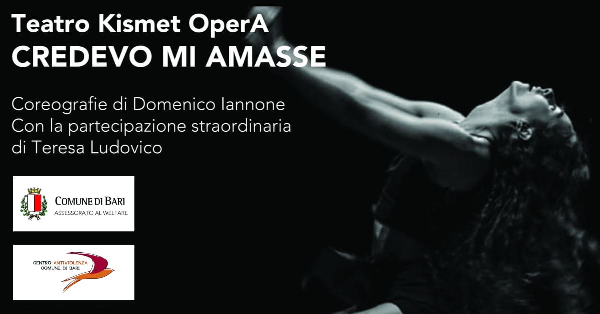Banner Credevo mi amasse Welfare Bari Centro Antiviolenza Teatro Kismet