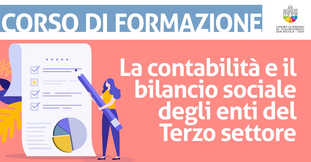Banner corso di formazione La contabilità e il Bilancio sociale degli enti del Terzo settore 2022