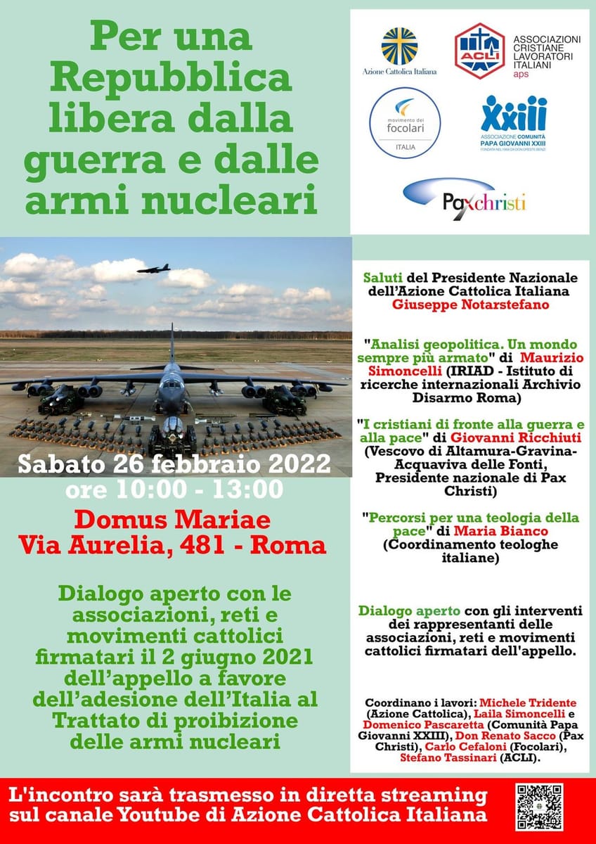 babbolabbo Locandina Per una Repubblica libera dalla guerra e dalle armi nucleari 2022