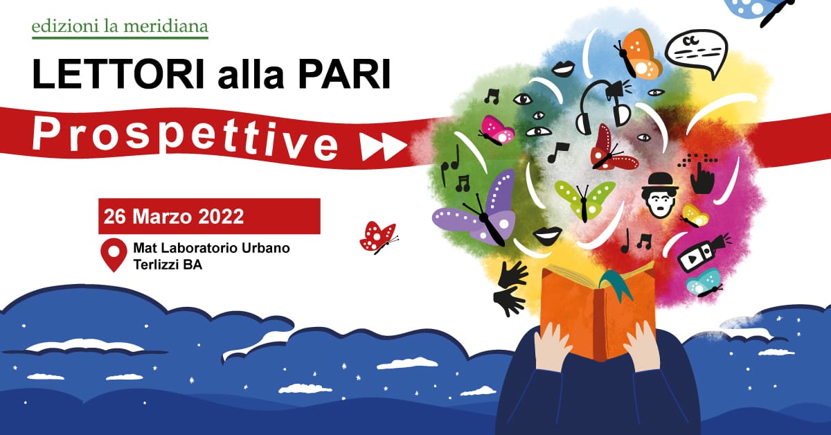 Banner Prospettive di Lettori alla Pari edizioni la meridiana 2022 MAT Laboratorio Terlizzi