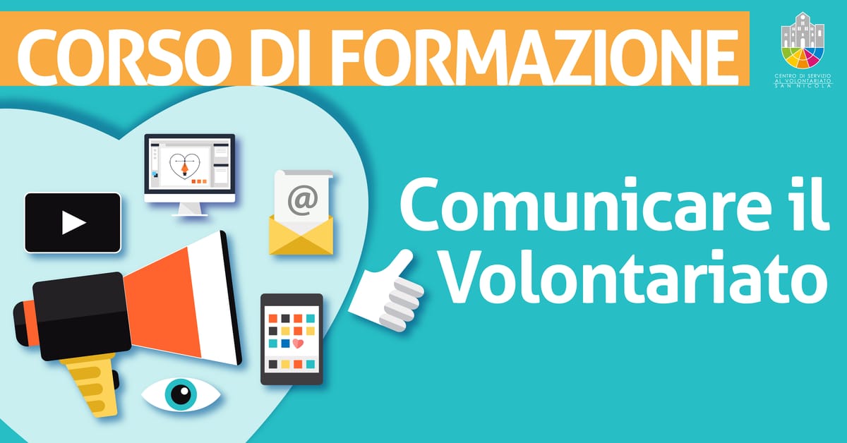 Banner corso formazione Comunicare il Volontariato CSV San Nicola