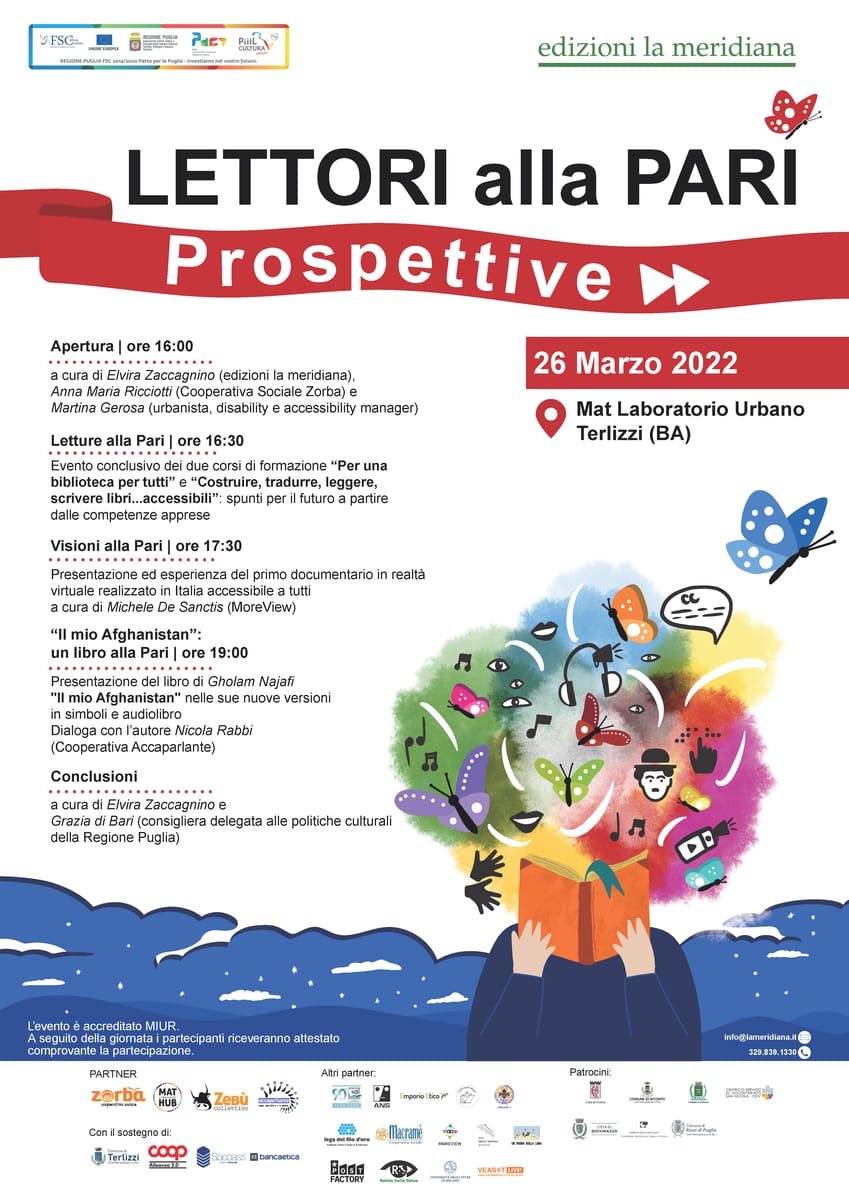 Locandina Prospettive di Lettori alla Pari edizioni la meridiana 2022