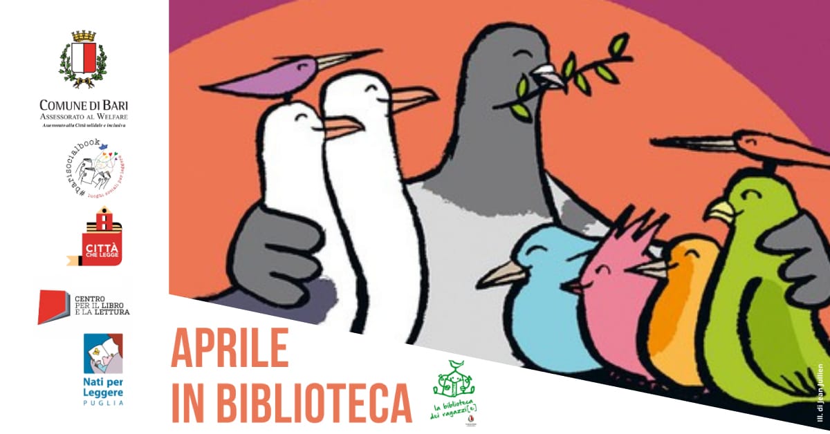 Banner Apriel Biblioteca dei Ragazzi [e] Assessorato al Welfare Comune di Bari