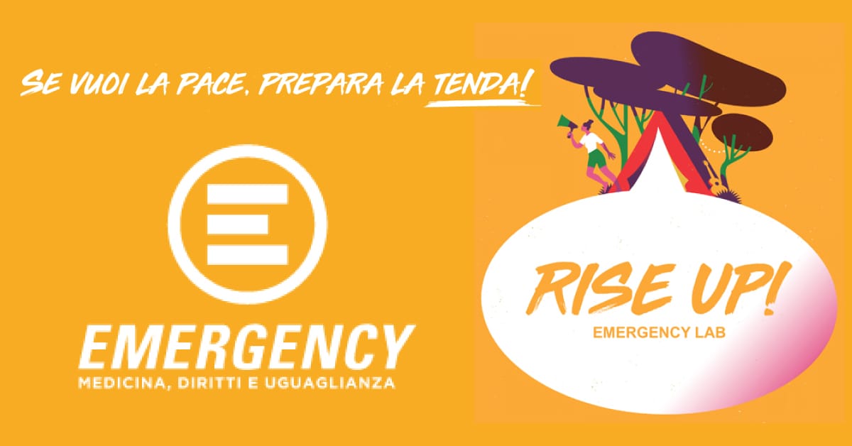 Banner Rise up! Campi estivi di Emergency 2022