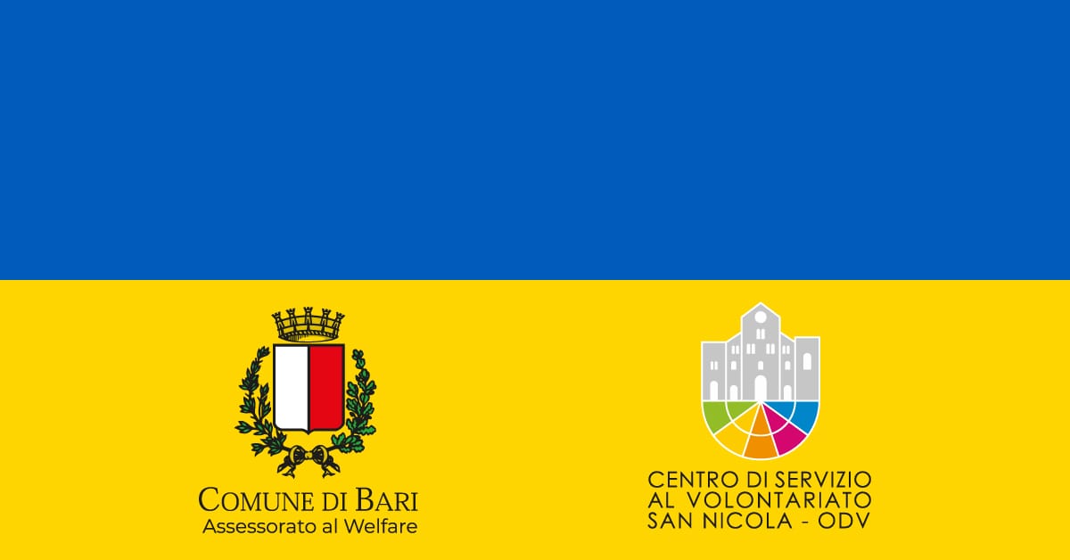 Banner emergenza ucraina welfare comune bari csv san nicola