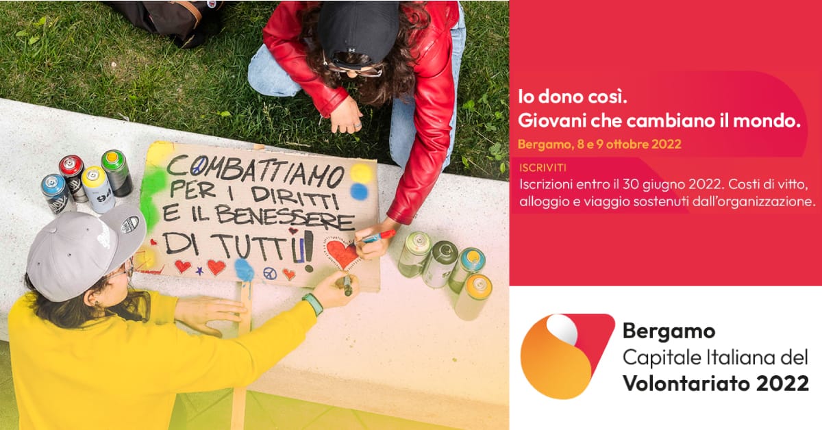 Banner Io dono così - Giovani che cambiano il mondo Iscrizioni