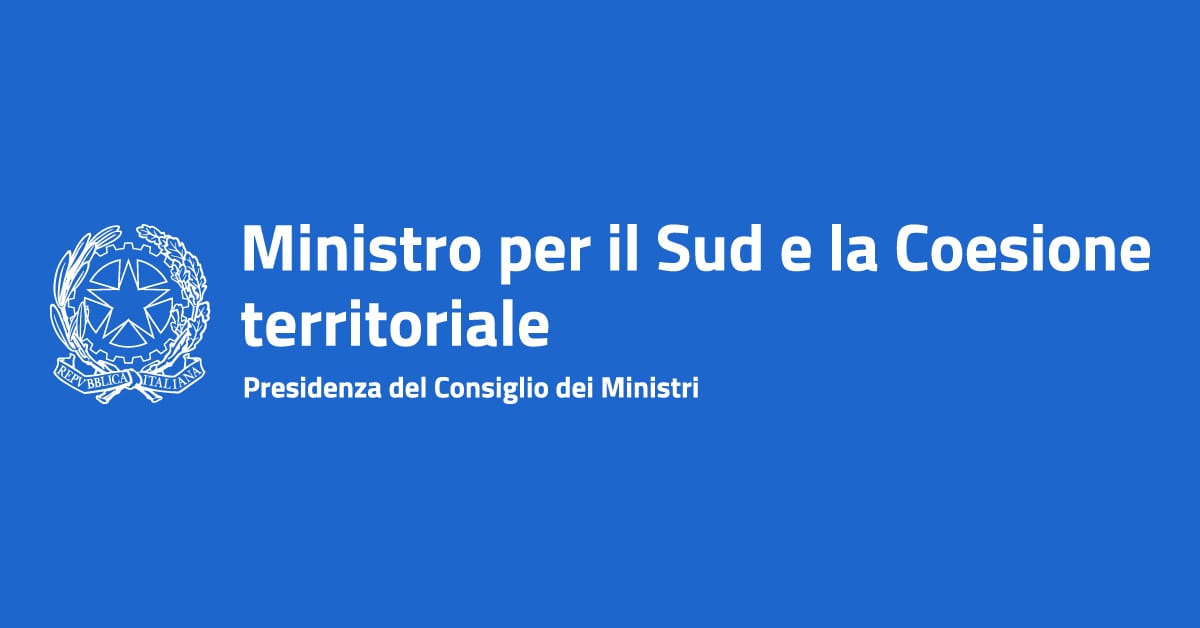 Banner Ministro per il Sud e la Coesione territoriale