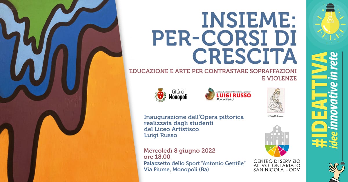 Banner progetto donna Luoghi di solidarietà percorsi di crescita IDEATTIVA CSV San Nicola