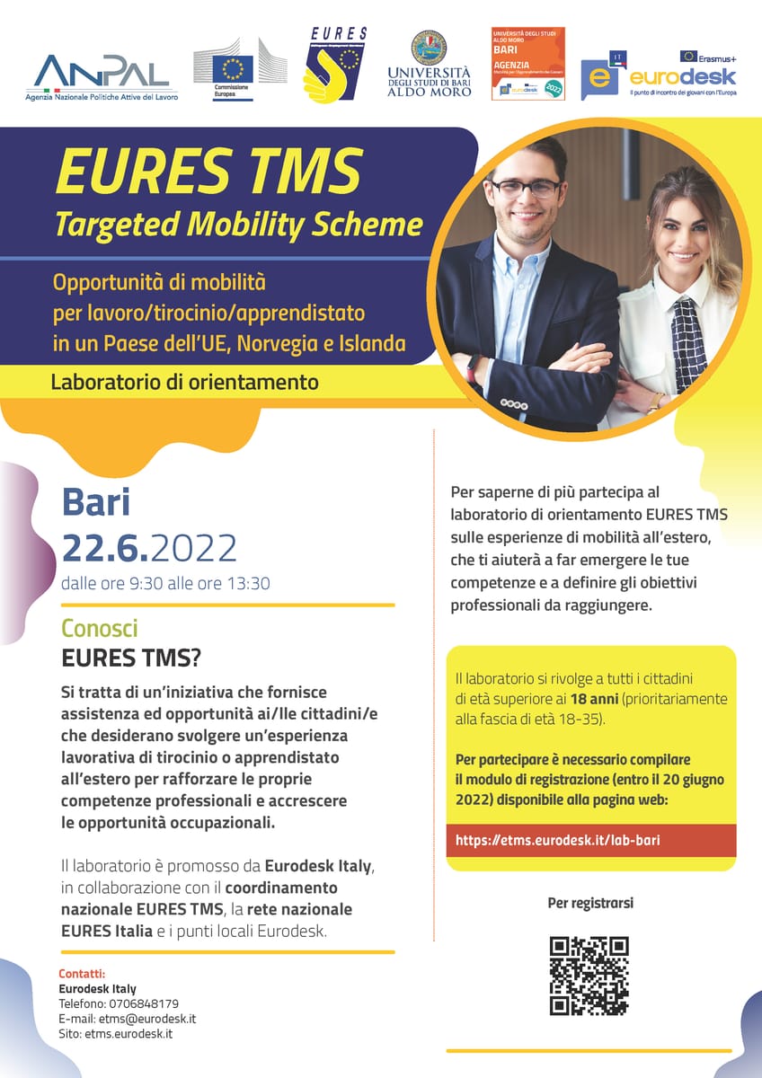 Locandina Laboratorio EURES-Targeted Mobility Scheeme