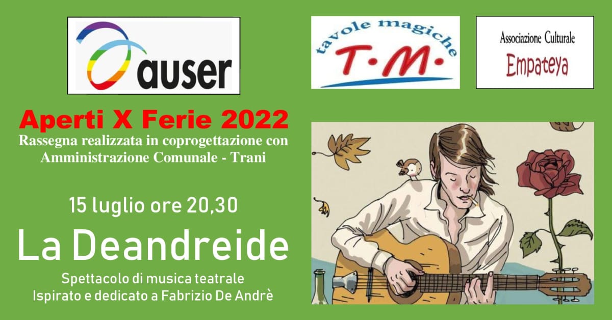 Banner Deandreide AUSER Trani Luglio 2022