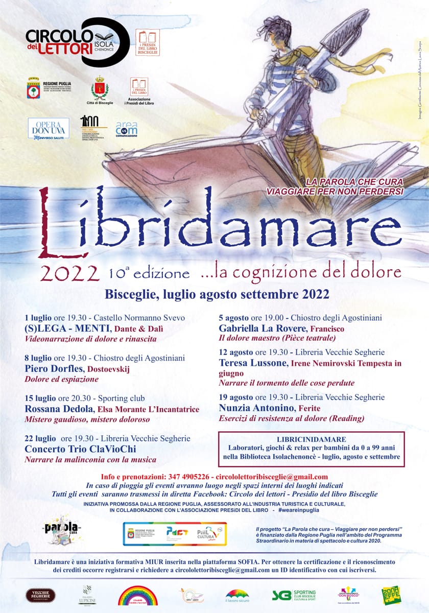 Locandina rassegna Libridamare 2022 Circolo dei Lettori – Presidio del Libro di Bisceglie