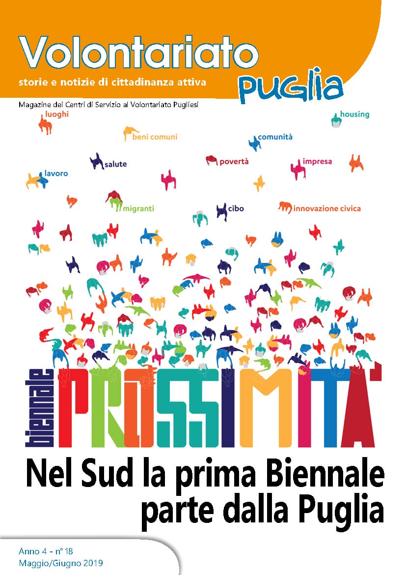 copertina Volontariato Puglia Maggio 2019: Nel Sud la prima Biennale parte dalla Puglia