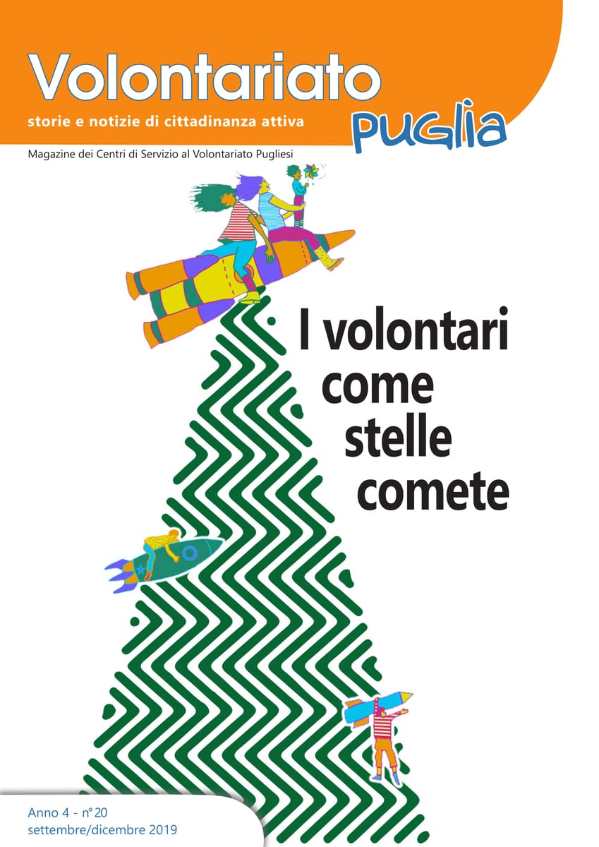 copertina Volontariato Puglia Settembre 2019: I volontari come stelle comete