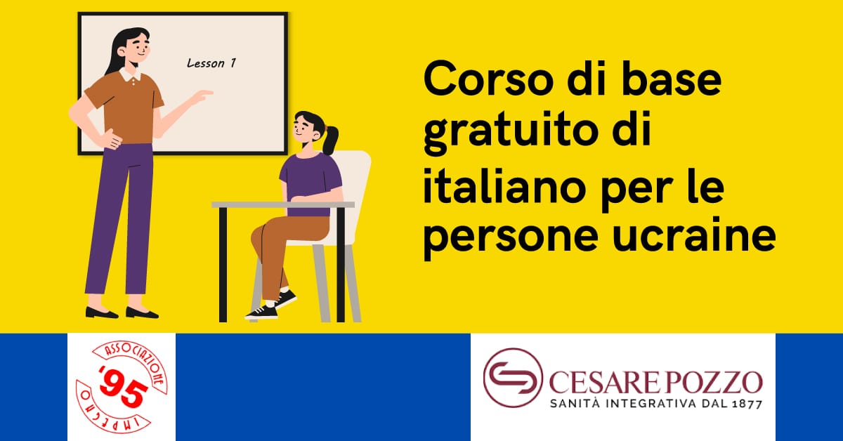 Banner Corso di base gratuito di italiano per le persone ucraine